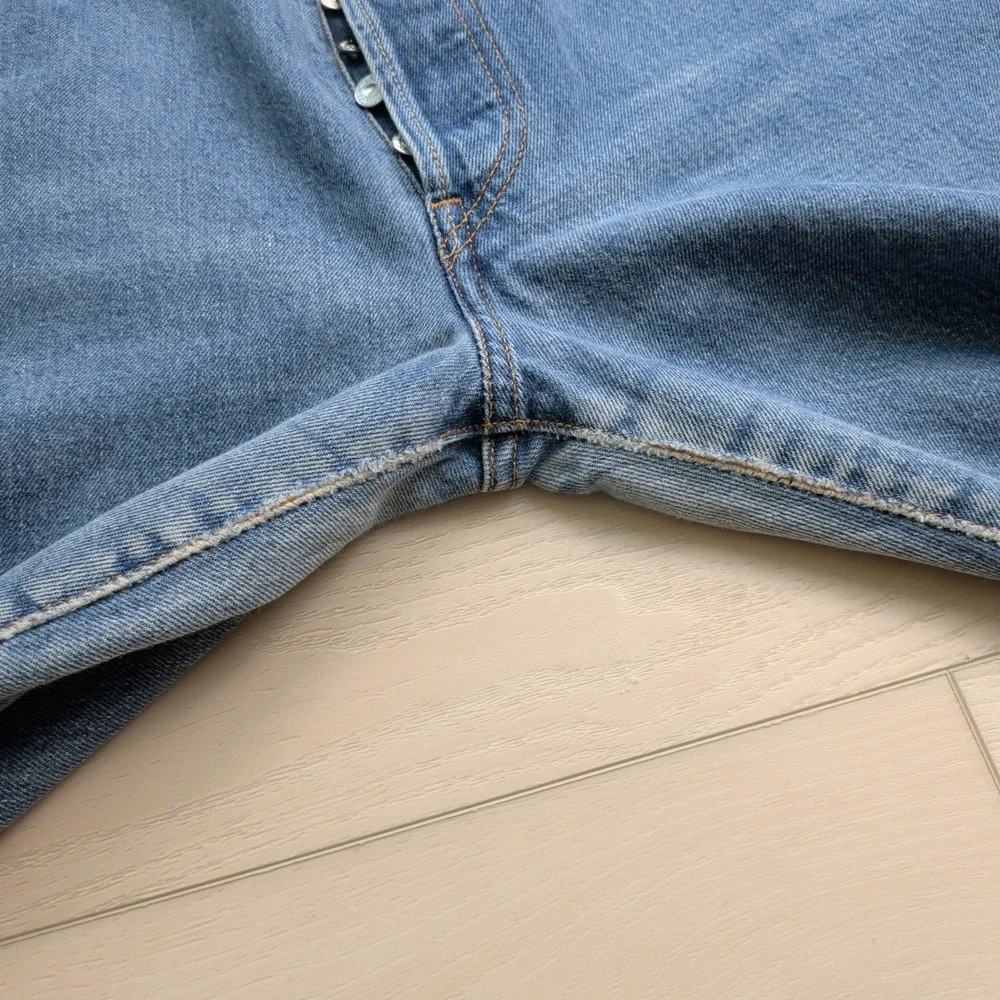 Levis 501xx Original Fit Jeans Mens 38x36 (Fits 36x32) Blue Denim Straight Leg
